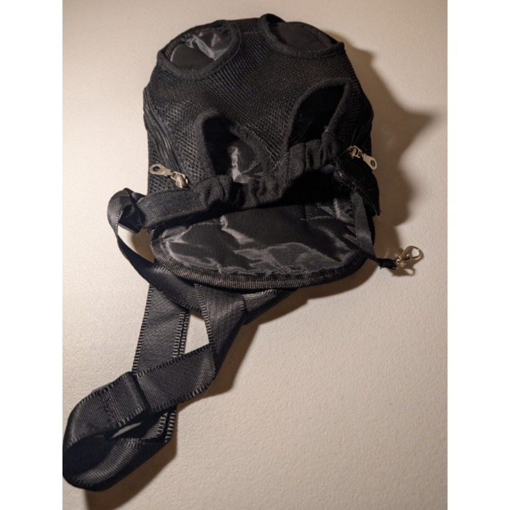 Black Pet Carrier Backpack – Front-Facing Adjustable Dog & Cat Sling, Breathable